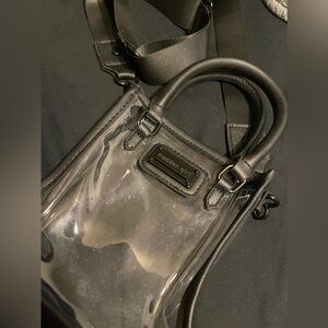 Madden Girl Black Clear Crossbody Bag